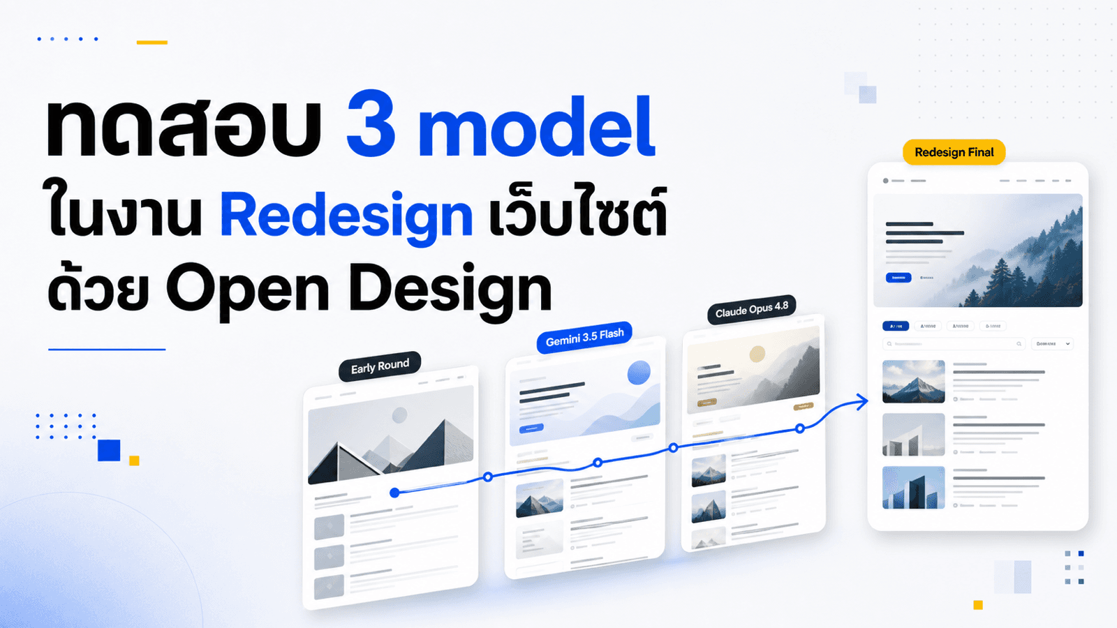 ทดสอบ 3 model ในงาน Redesign เว็บไซต์ด้วย Open Design